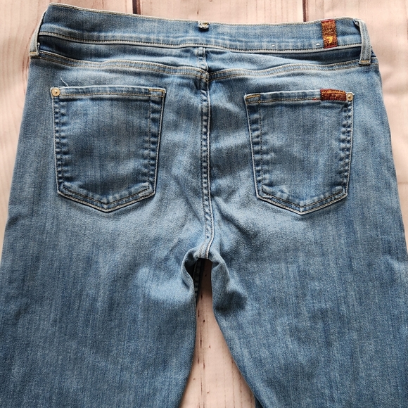 7FAM 7 For All Mankind "Ali" Midrise Flare Bootcut Jeans Blue | Women's Size 30 - Picture 10 of 15